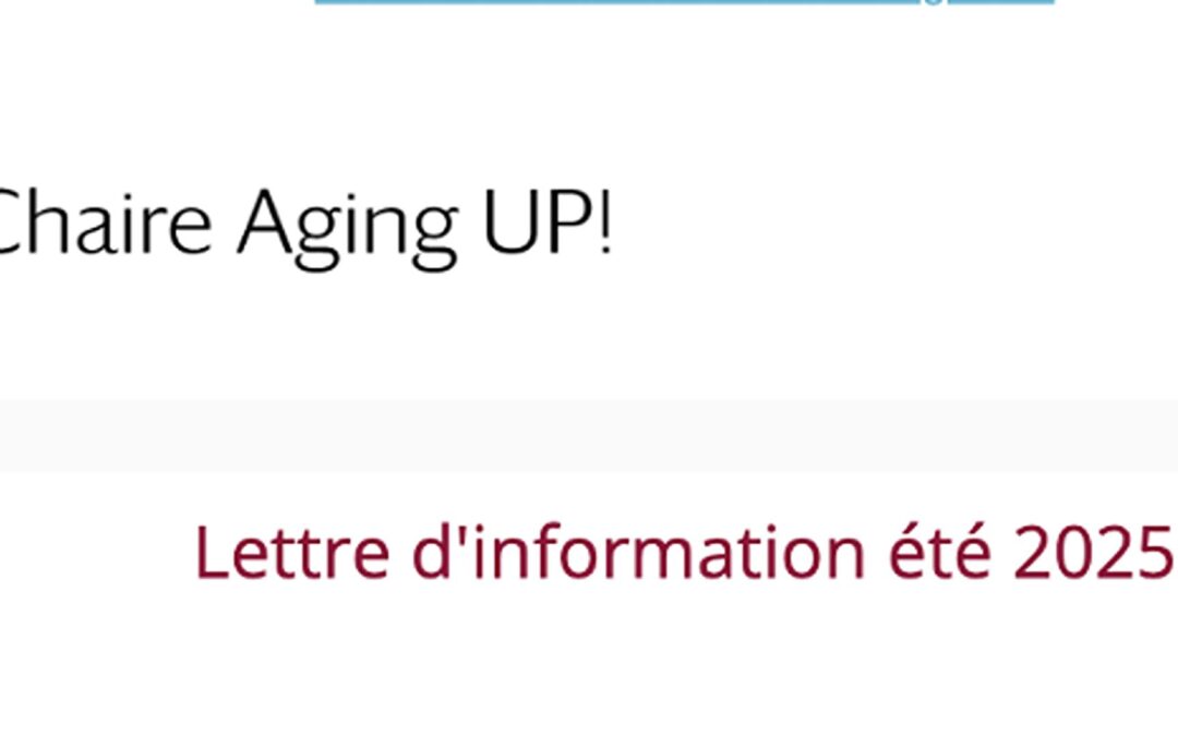 1ere Lettre d’informations Aging UP! en ligne